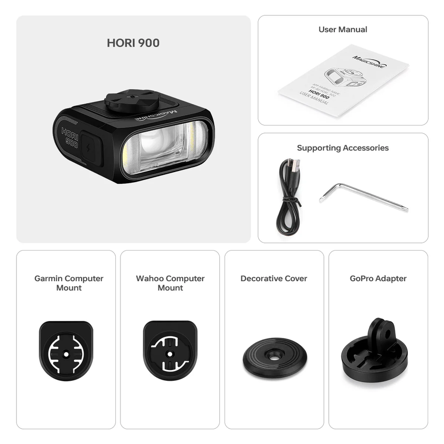 Велосвітло переднє Magicshine HORI 900, 900 lum, Black (MSN BL5784)